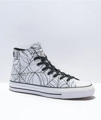 Converse Chuck Taylor All Star Pro Spiderweb White & Black High Top Skate Shoes