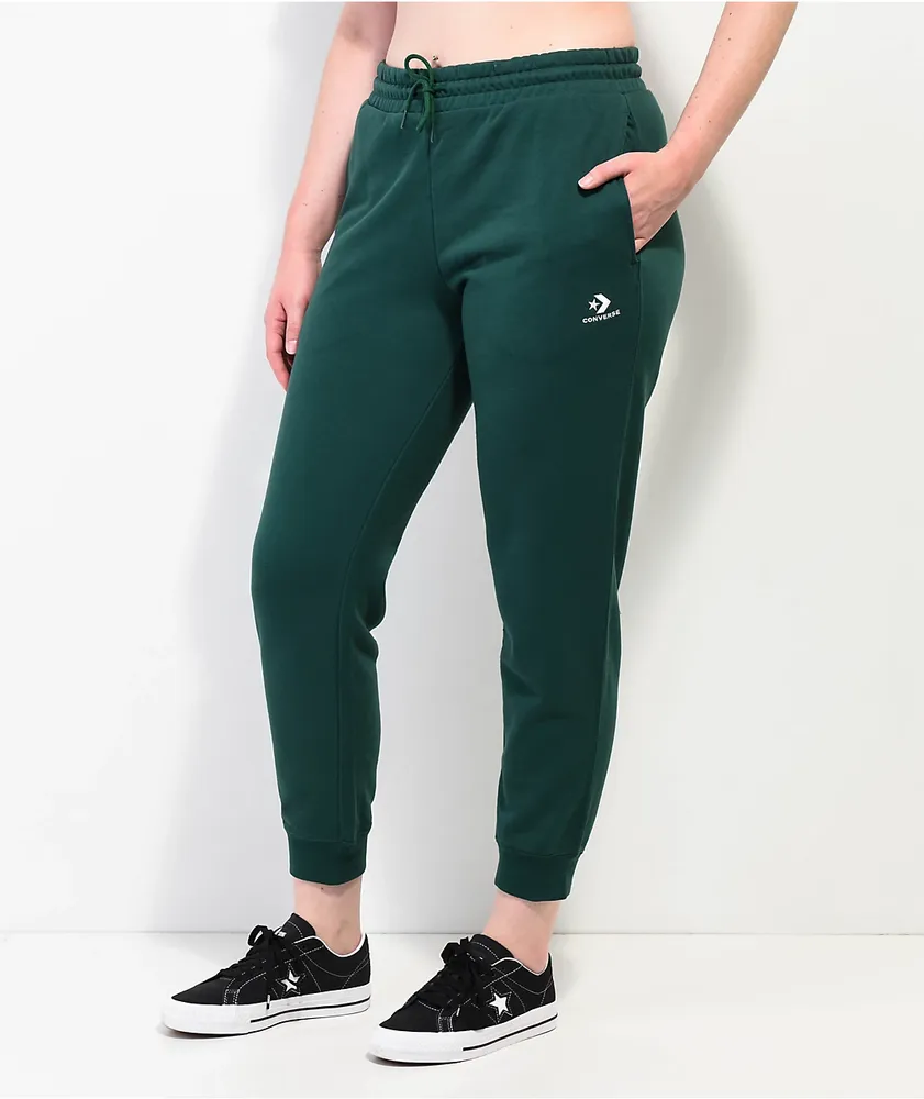 Converse Embroidered Classic Green Sweatpants