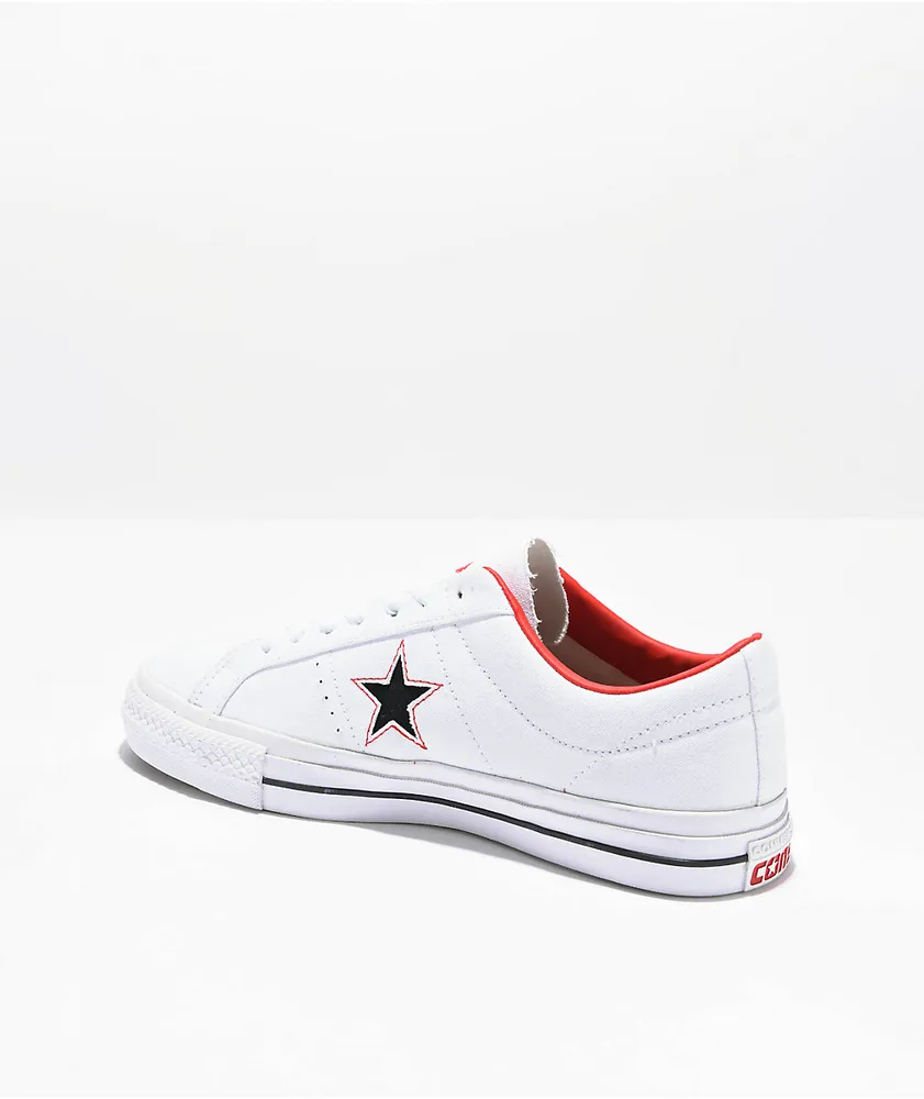 Converse One Star Lips Pro White Skate Shoes