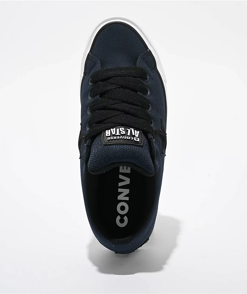 Converse One Star Puffed Obsidian, Black, & White Skate Shoes
