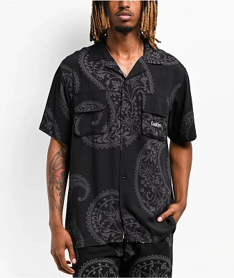 Cookies Amalfi Black Paisley Short Sleeve Button Up Shirt