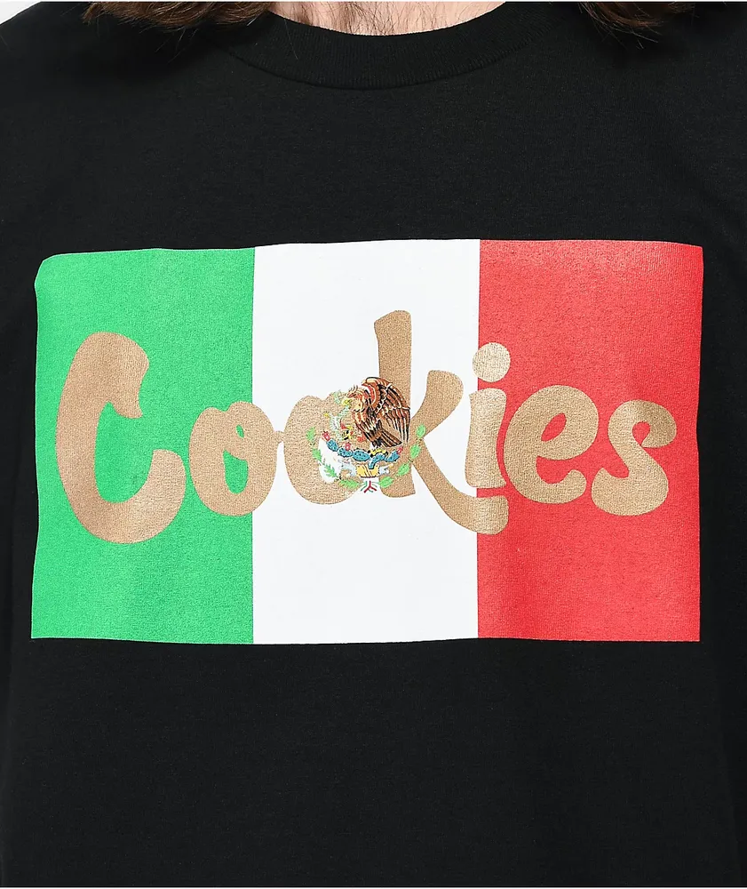 Cookies Con Safos Flag Black T-Shirt