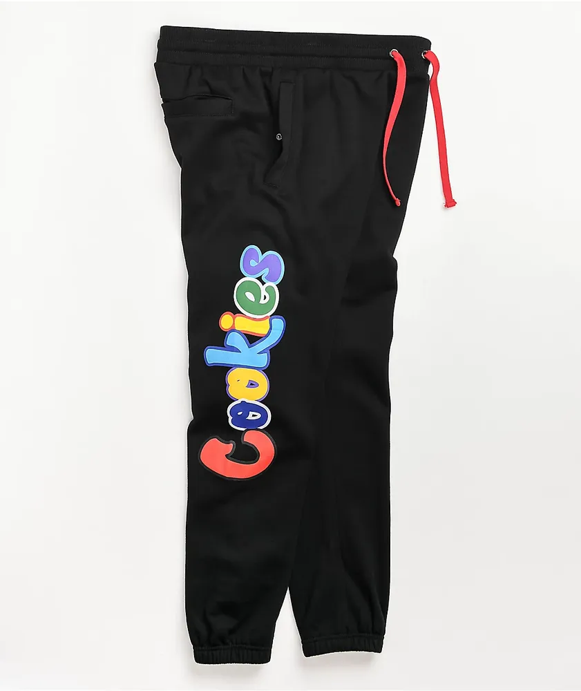 Cookies Multi Print Black Sweatpants