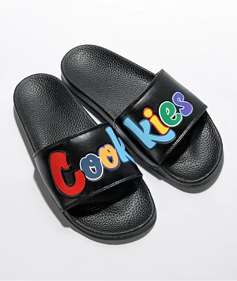 Cookies OG Multi Mint Logo Black Slide Sandals