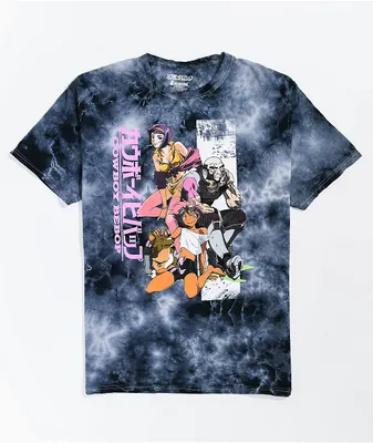 Cowboy Bebop Crew Black Tie Dye T-Shirt