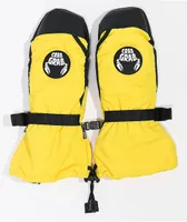 Crab Grab Cinch Black & Yellow Snowboard Mittens