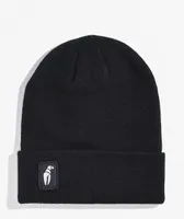 Crab Grab Tall Black Beanie