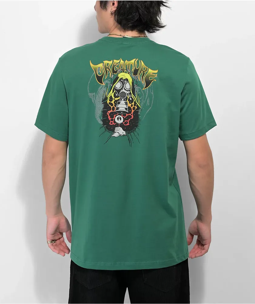 Creature Gasmask Tripz Green T-Shirt