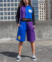 Cross Colours Colorblock Hooded Baseball Jersey