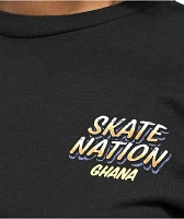 Cross Colours x Skate Nation Ghana Skate Black Crop T-Shirt