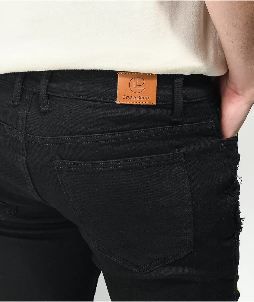 Crysp Hagan Patchwork Black Jeans