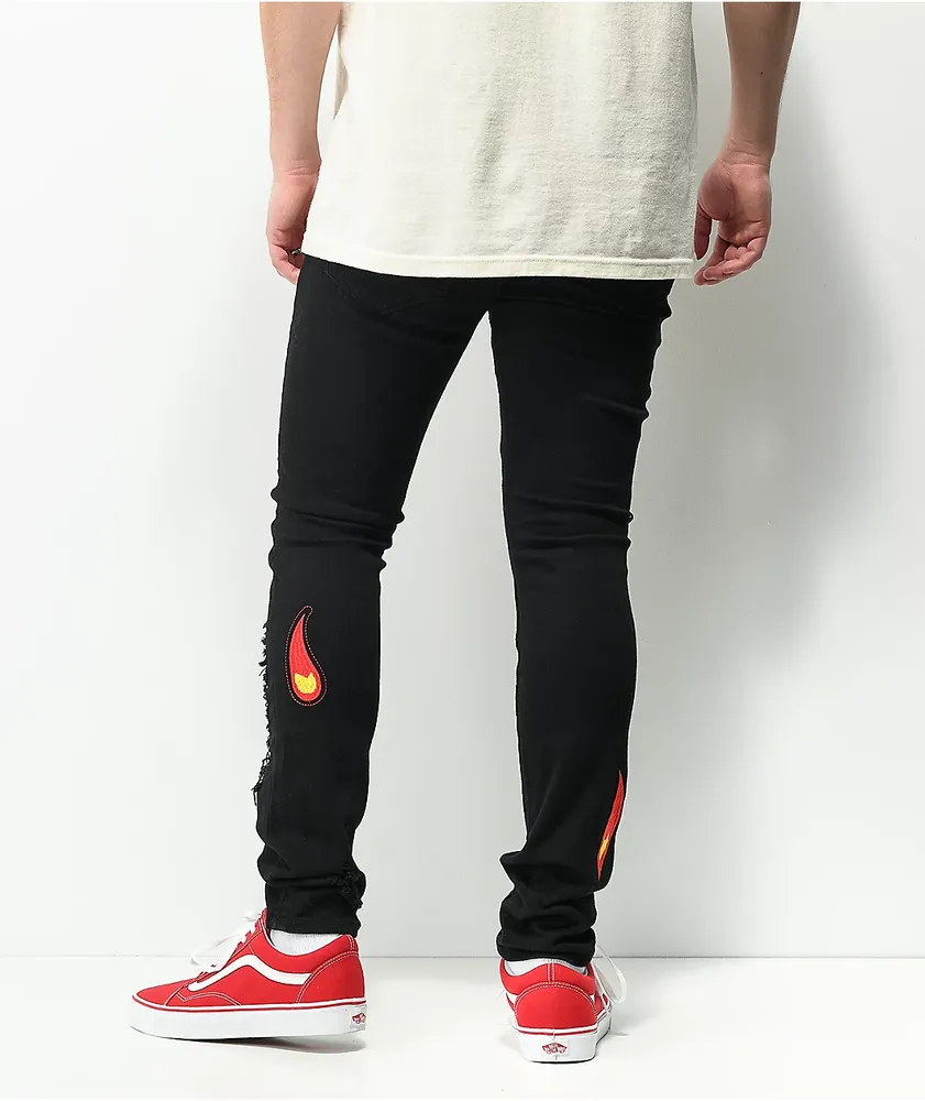 Crysp Hagan Patchwork Black Jeans