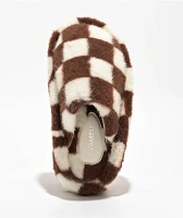 D'Amelio Footwear Socozee Checker Brown & White Slippers