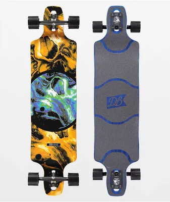 DB Longboards Paradigm Blue & Gold 41" Drop Through Longboard Complete