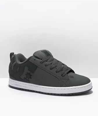 DC Court Graffik Grey, Black & White Skate Shoes