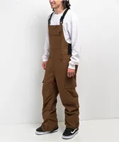 DC Docile Brown 10K Snowboard Bib Pants