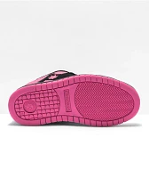 DC Kids Court Graffik Black & Hot Pink Skate Shoes