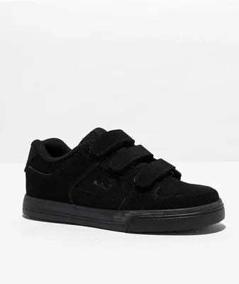 DC Kids Pure V Black Skate Shoes