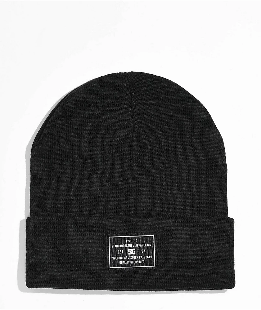 DC Label Black Beanie