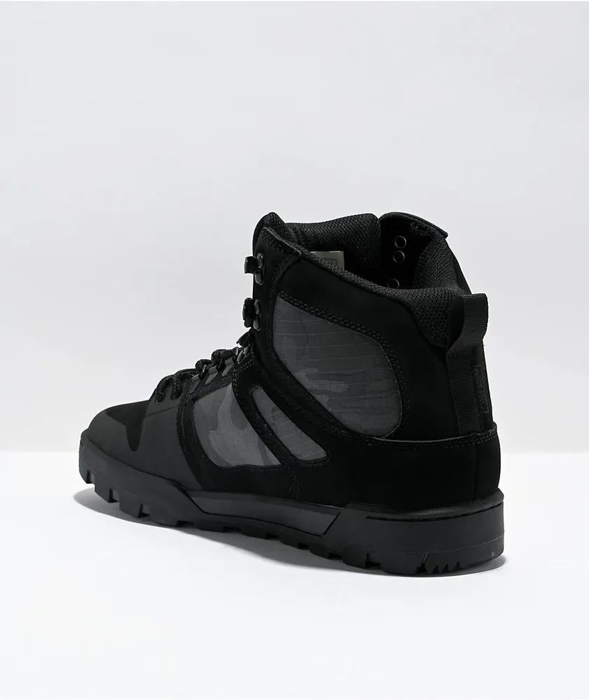 DC Pure High Top Black & Grey Camo Work Boot
