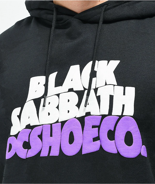 Black Sabbath Purple Hoodie Back Black Sabbath Back To The
