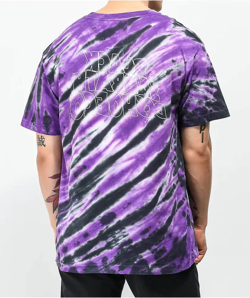DC x Black Sabbath Black & Purple Tie Dye T-Shirt