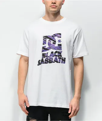 DC x Black Sabbath Star Fill White T-Shirt
