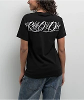 DGA Ride Or Die Chick Black T-Shirt