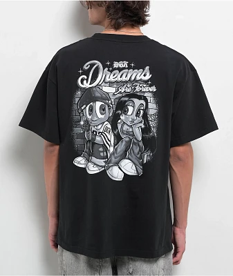 DGK Dreams Are Forever Heavyweight Vintage Black T-Shirt