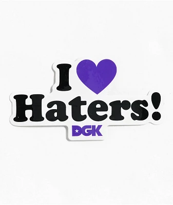 DGK Haters White Sticker