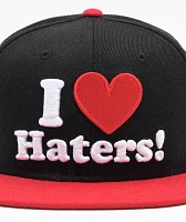 DGK I Love Haters Black & Red Snapback Hat