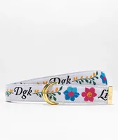 DGK Life D Ring White Web Belt