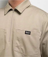 DGK Pachuco Tan Quarter Zip Work Shirt