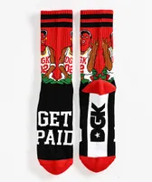 DGK Pay Day Red Crew Socks