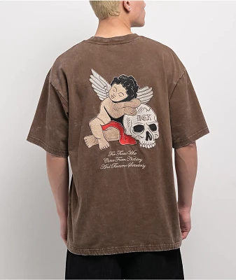 DGK Represent Heavyweight Brown Wash T-Shirt