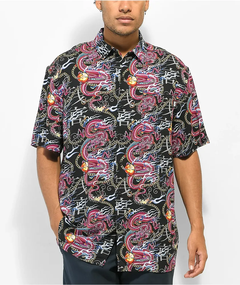 DGK Virtue Black Short Sleeve Button Up Shirt