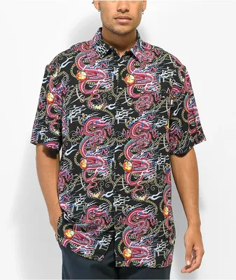 DGK Virtue Black Short Sleeve Button Up Shirt