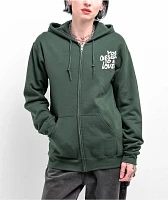 DREAM You Deserve To Be Loved Green Zip Hoodie