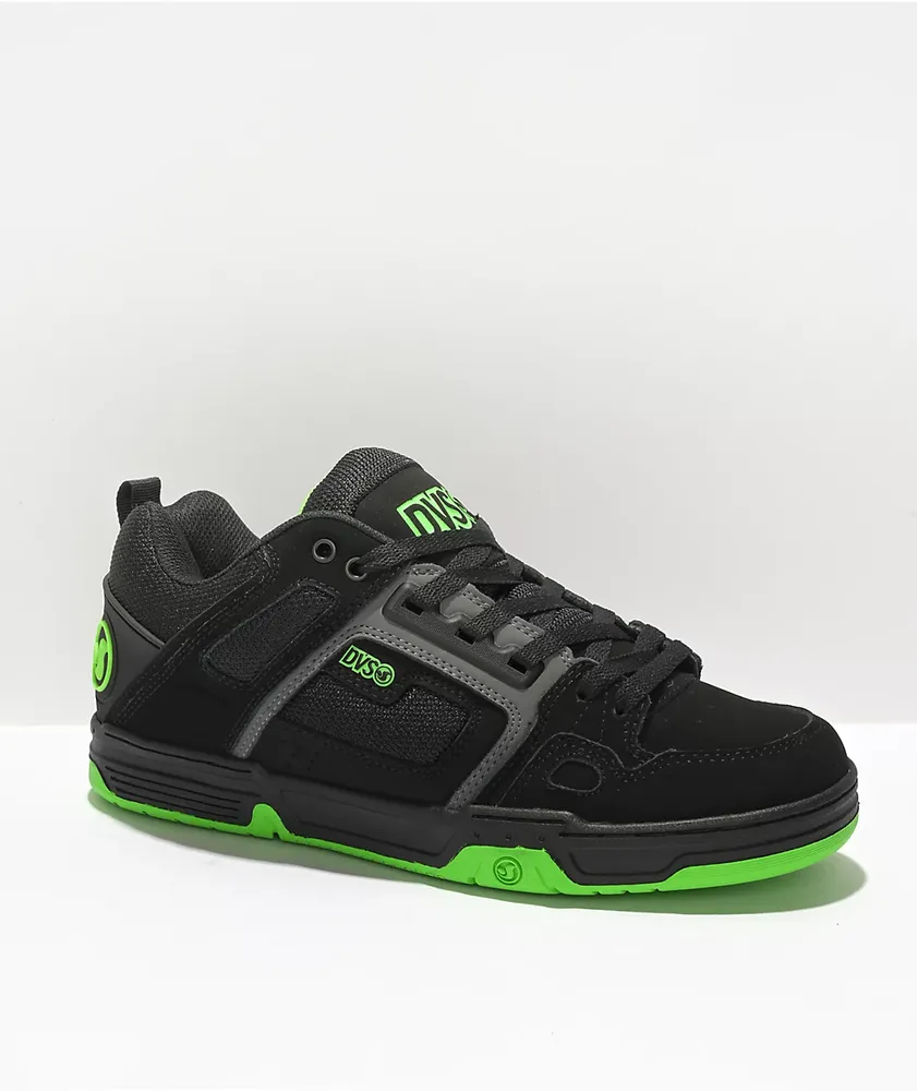 DVS Comanche Black, Charcoal, & Lime Skate Shoes