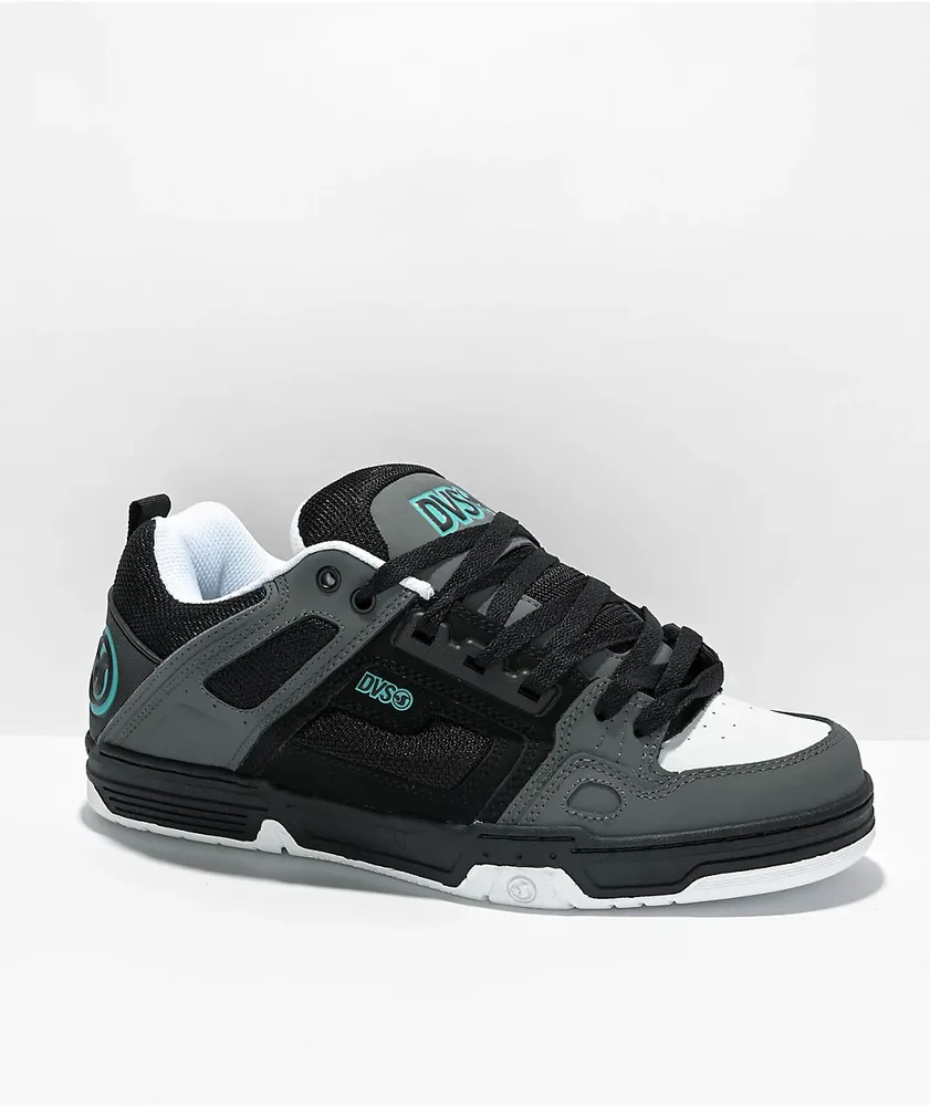 DVS Comanche Black, Charcoal, & Turquoise Skate Shoes