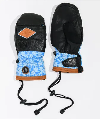 Dakine Women's Team Fleetwood Black & Blue Snowboard Mittens