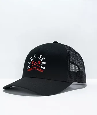 Dark Seas Everyday Black Trucker Hat