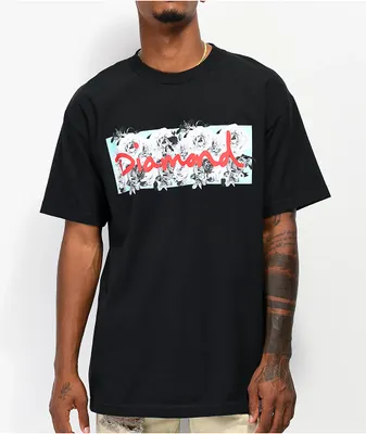 Diamond Supply Co. Dead Roses Box Logo Black T-Shirt