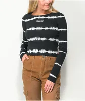 Dickies Black & White Tie Dye Long Sleeve Crop Shirt