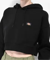Dickies Logo Black Crop Hoodie