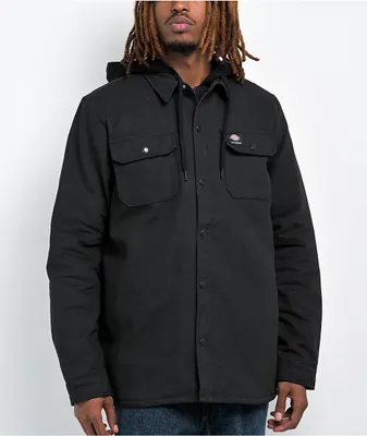 Dickies Skateboarding Duck Black Hooded Shacket