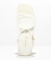 Dirty Laundry Avianna Patent White Platform Strap Sandals