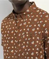Dravus Everett Brown Short Sleeve Button Up Shirt