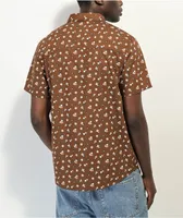 Dravus Everett Brown Short Sleeve Button Up Shirt