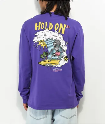 Dravus Hold On Purple Long Sleeve T-Shirt